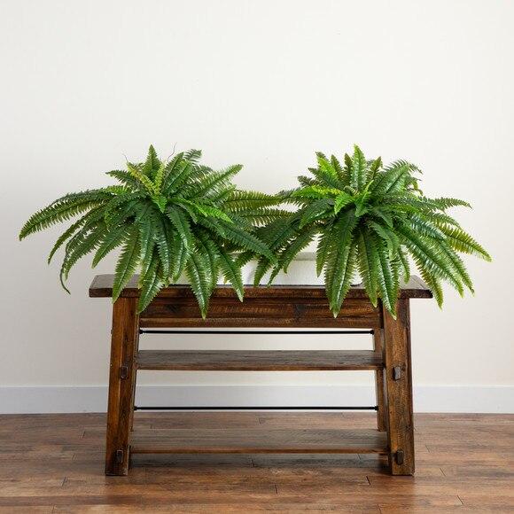 48 UV Resistant Artificial Boston Fern Indoor/Outdoor - Set of 2 - SKU #P2181-S2 - 9
