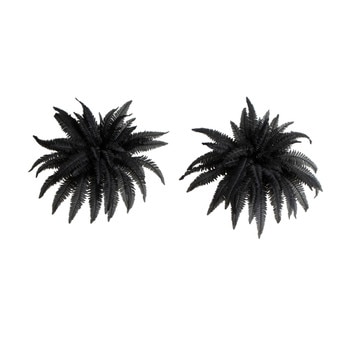 40-in Artificial Halloween Black Boston Fern - Set of 2 - SKU #P2197-S2