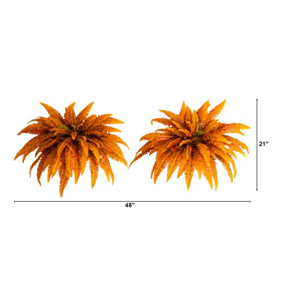 48-in Autumn Artificial Fall Boston Fern - Set of 2 - SKU #P2201-S2 - 1