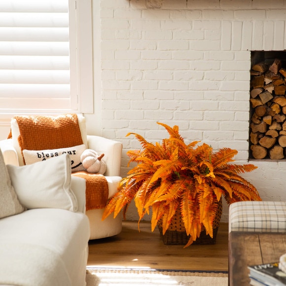 48-in Autumn Artificial Fall Boston Fern - Set of 2 - SKU #P2201-S2 - 4