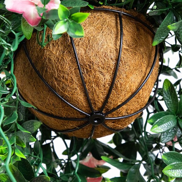 34-in UV Resistant Artificial Azalea Hanging Basket Indoor/Outdoor - SKU #P2203 - 3