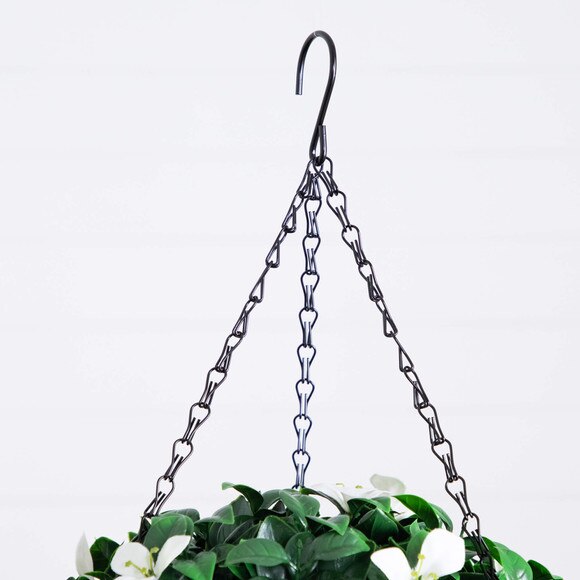 18-in UV Resistant Artificial Gardenia Hanging Basket Indoor/Outdoor - SKU #P2204 - 4