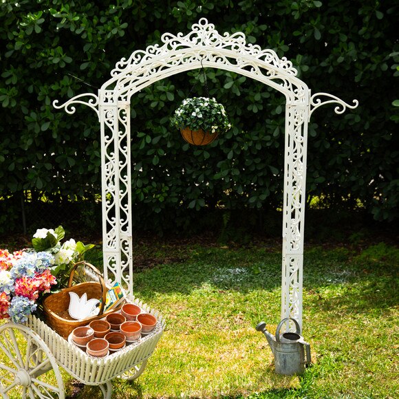 18-in UV Resistant Artificial Gardenia Hanging Basket Indoor/Outdoor - SKU #P2204 - 5