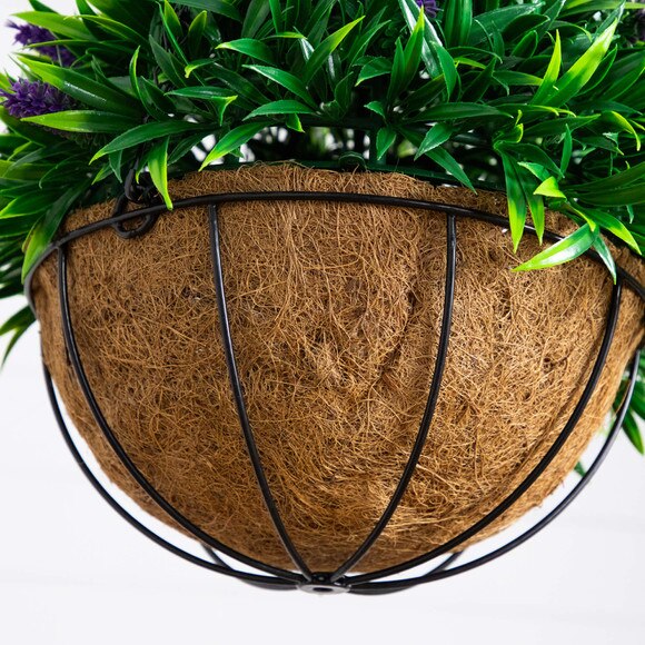 18-in UV Resistant Artificial Lavender Hanging Basket Indoor/Outdoor - SKU #P2205 - 3