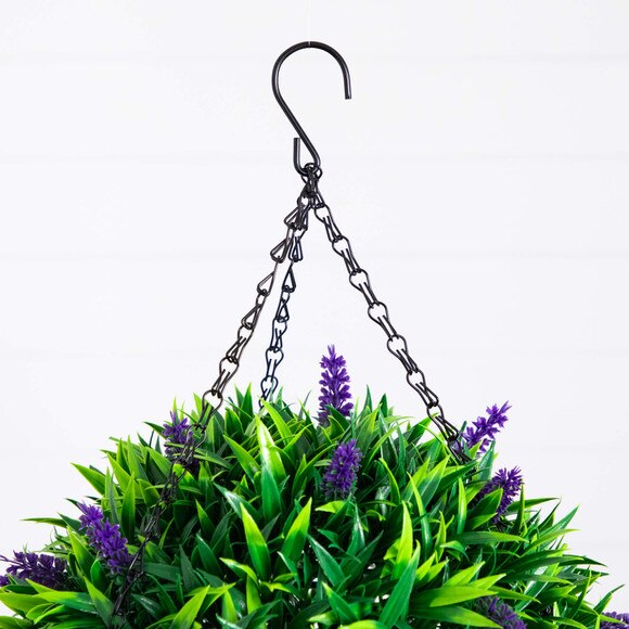 18-in UV Resistant Artificial Lavender Hanging Basket Indoor/Outdoor - SKU #P2205 - 4
