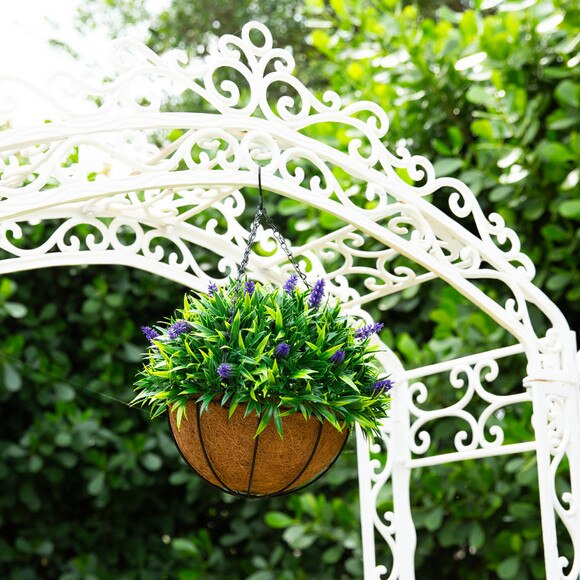 18-in UV Resistant Artificial Lavender Hanging Basket Indoor/Outdoor - SKU #P2205 - 6