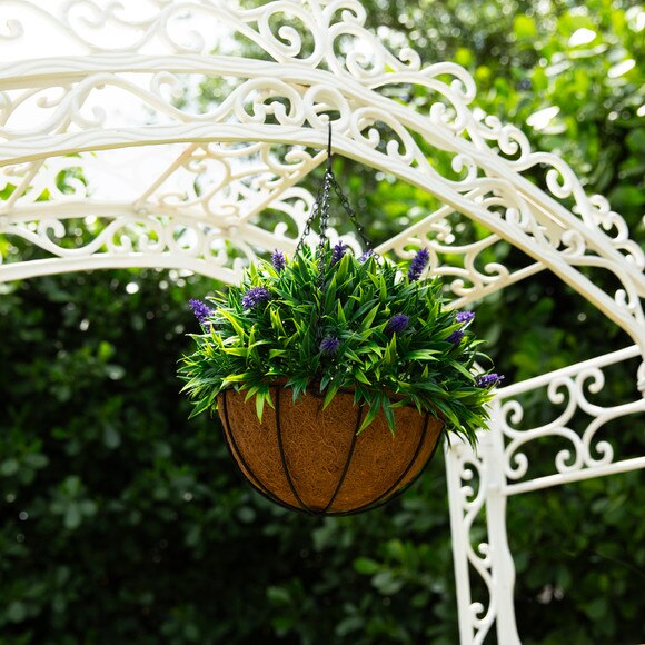 18-in UV Resistant Artificial Lavender Hanging Basket Indoor/Outdoor - SKU #P2205 - 8