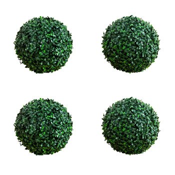 10-in UV Resistant Artificial Boxwood Ball Indoor/Outdoor - Set of 4 - SKU #P2210
