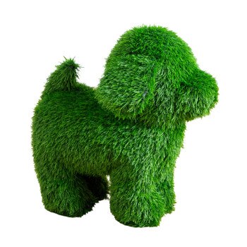 20-in UV Resistant Artificial Grass Garden Plush Topiary Puppy Dog Indoor/Outdoor - SKU #P2211
