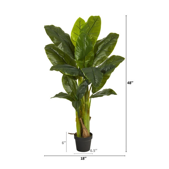 4 Triple Stalk Banana Tree Real Touch - SKU #T1206 - 1