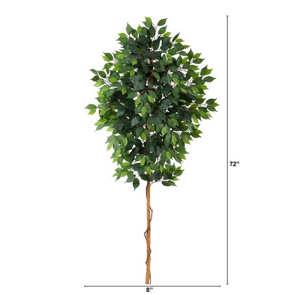6 Ficus Artificial Tree No Pot - SKU #T1411 - 1