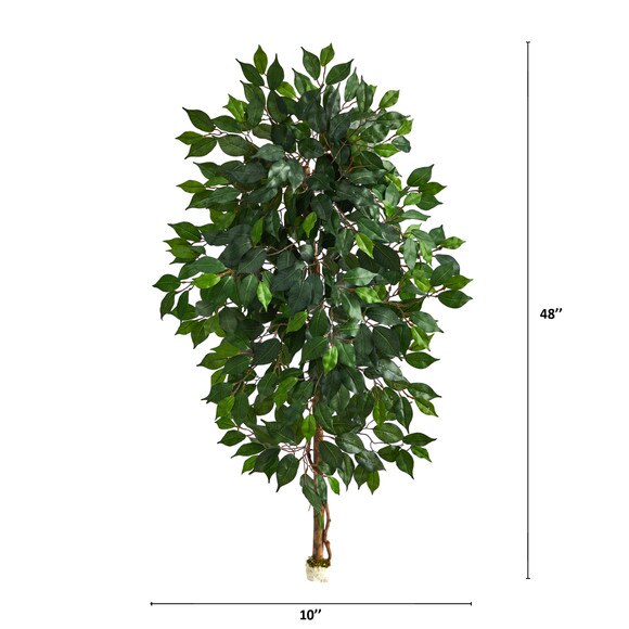 4 Single Ficus Artificial Tree No Pot - SKU #T1413 - 1