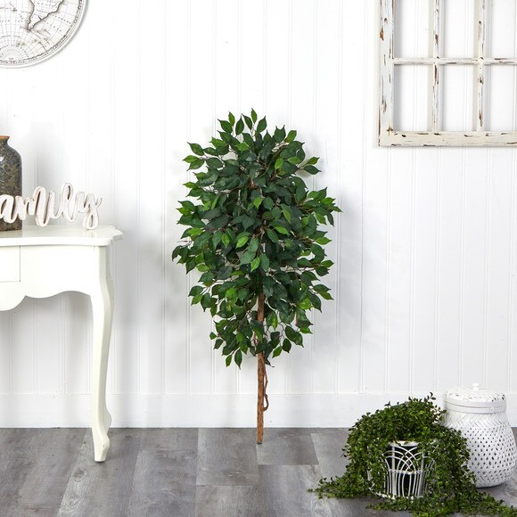 4 Single Ficus Artificial Tree No Pot - SKU #T1413 - 2