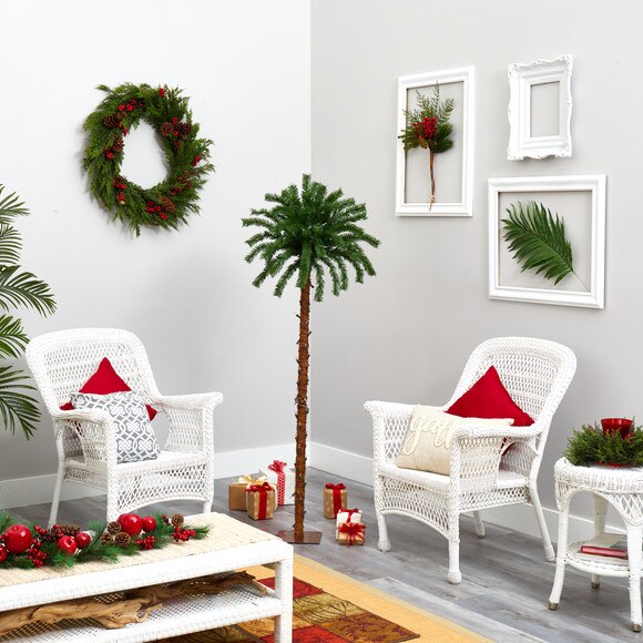 5 Christmas Palm Artificial Tree with 150 Warm White LED Lights - SKU #T1451 - 5