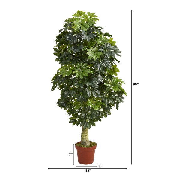 5 Schefflera Artificial Tree Real Touch - SKU #T1520 - 1