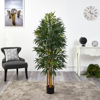 5 Phoenix Palm Artificial tree with Natural Trunk - SKU #T1546