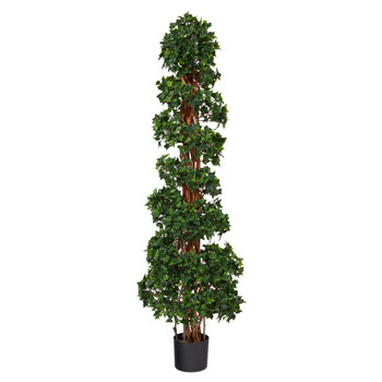 5.5 English Ivy Topiary Spiral Artificial Tree UV Resistant Indoor/Outdoor - SKU #T1555