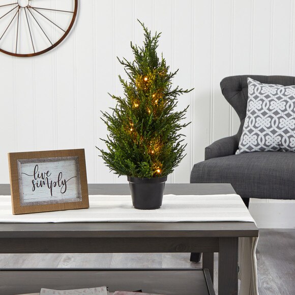 18 Cedar Artificial Tree with LED Lights UV Resistant Indoor/Outdoor - SKU #T1710 - 3