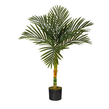 3 Golden Cane Artificial Palm Tree - SKU #T1836