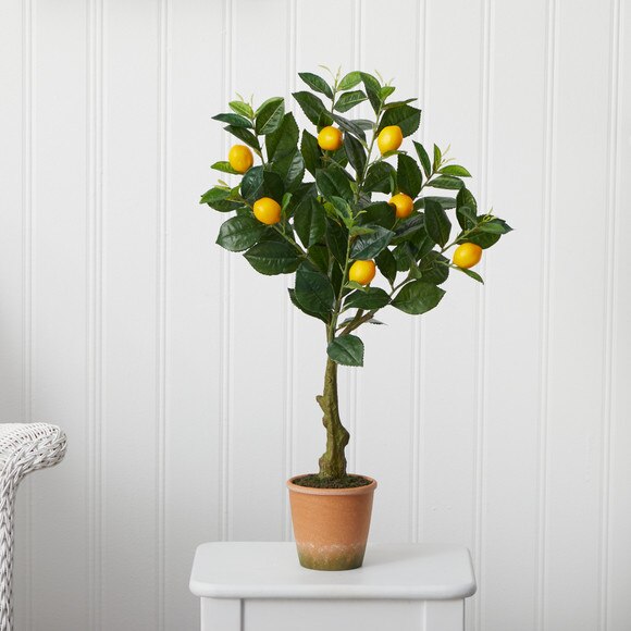 28 Lemon Artificial Tree in Decorative Planter - SKU #T1958 - 2