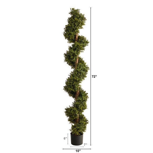 6 Boxwood Spiral Topiary Artificial Tree - SKU #T2030 - 1