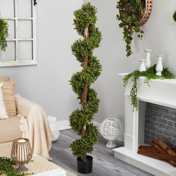 6 Boxwood Spiral Topiary Artificial Tree - SKU #T2030 - 2