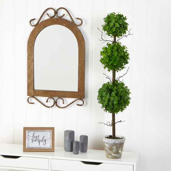 3 Eucalyptus Triple Ball Topiary Artificial Tree - SKU #T2034 - 2