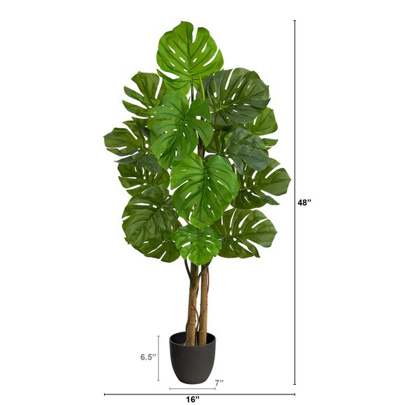 4 Monstera Artificial Tree UV Resistant Indoor/Outdoor - SKU #T2037 - 1