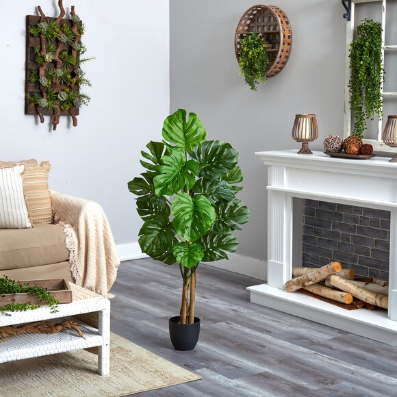 4 Monstera Artificial Tree UV Resistant Indoor/Outdoor - SKU #T2037 - 3