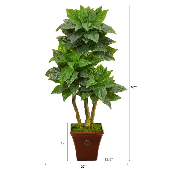 57 Bird Nest Artificial Tree in Brown Planter UV Resistant Indoor/Outdoor - SKU #T2481 - 1