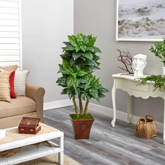 57 Bird Nest Artificial Tree in Brown Planter UV Resistant Indoor/Outdoor - SKU #T2481 - 3