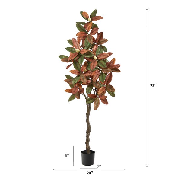 6 Fall Magnolia Artificial Tree - SKU #T2786 - 1