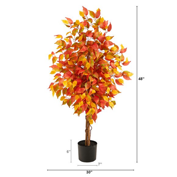 4 Autumn Ficus Artificial Fall Tree - SKU #T2800 - 1