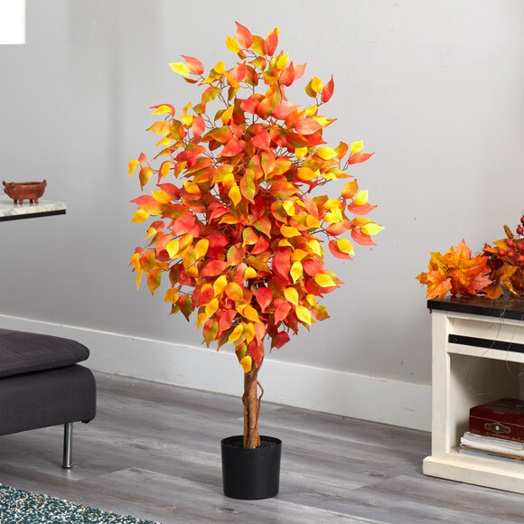 4 Autumn Ficus Artificial Fall Tree - SKU #T2800 - 2