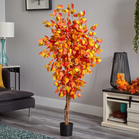 5 Autumn Ficus Artificial Fall Tree - SKU #T2801 - 2