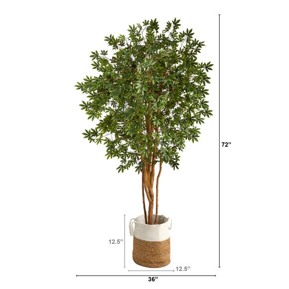 6 Japanese Maple Artificial Tree in Handmade Natural Jute and Cotton Planter - SKU #T2899 - 1
