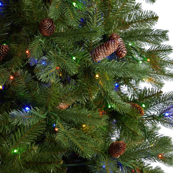 10 Fraser Fir Artificial Christmas Tree with 780 Clear LED Lights and 2327 Bendable Branches - SKU #T3265 - 2