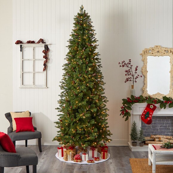 10 Fraser Fir Artificial Christmas Tree with 780 Clear LED Lights and 2327 Bendable Branches - SKU #T3265 - 7