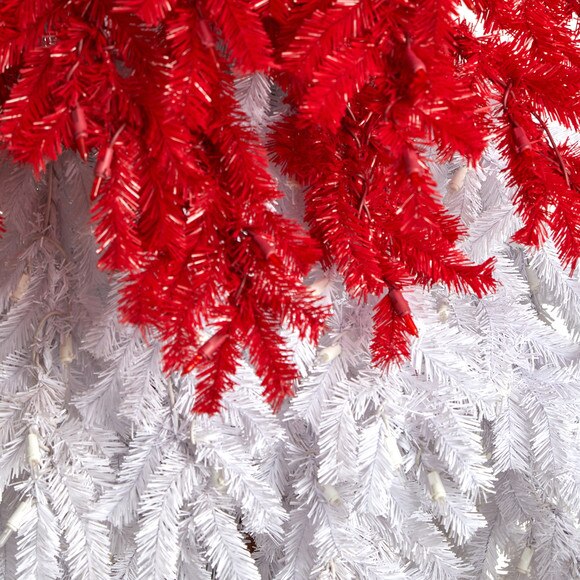 9 Holiday Red Santas Hat Christmas Tree with 600 LED lights and 1992 Bendable Branches - SKU #T3275 - 4