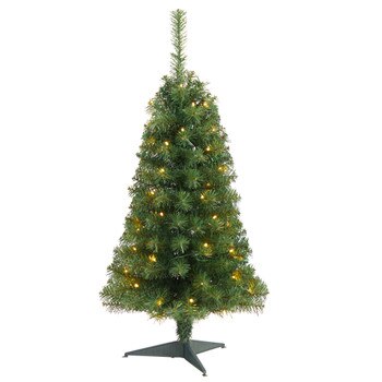 3 Green Artificial Christmas Tree with 50 LED Lights and 118 Bendable Branches - SKU #T3304