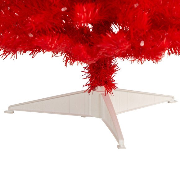 3 Red Artificial Christmas Tree with 50 LED Lights and 118 Bendable Branches - SKU #T3306 - 5