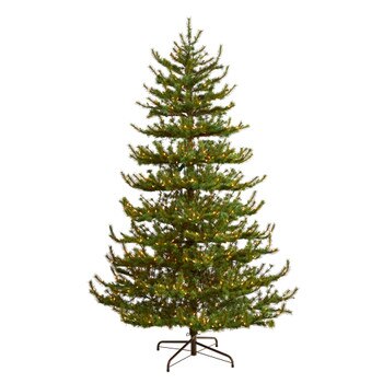 8 Vancouver Mountain Pine Artificial Christmas Tree with 650 Clear Lights and 2199 Bendable Branches - SKU #T3351