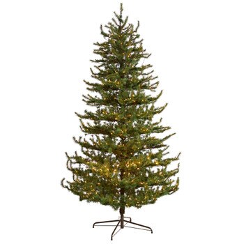 9 Vancouver Mountain Pine Artificial Christmas Tree with 750 Clear Lights and 2583 Bendable Branches - SKU #T3352