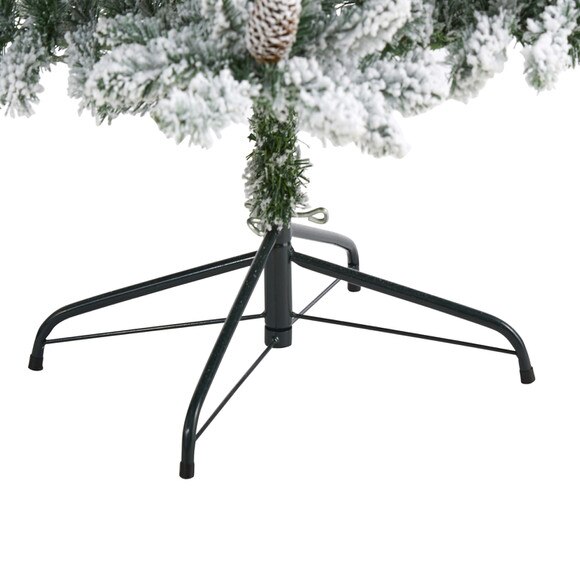 6 Flocked Livingston Fir Artificial Christmas Tree with Pine Cones and 696 Bendable Branches - SKU #T4497 - 3