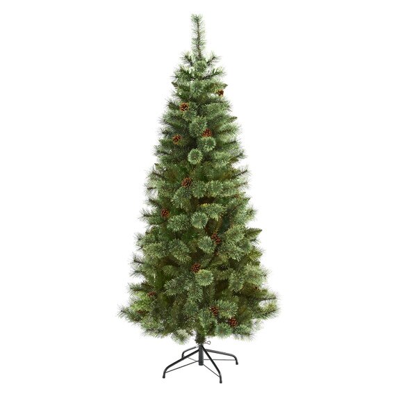 6 White Mountain Pine Artificial Christmas Tree with 477 Bendable Branches - SKU #T4509