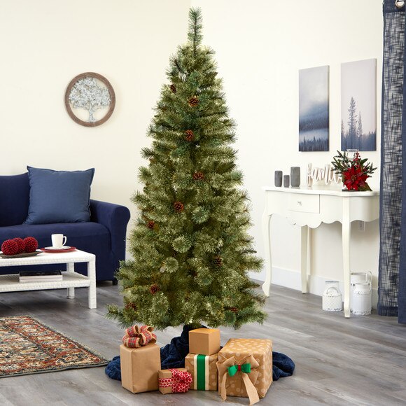 6 White Mountain Pine Artificial Christmas Tree with 477 Bendable Branches - SKU #T4509 - 4