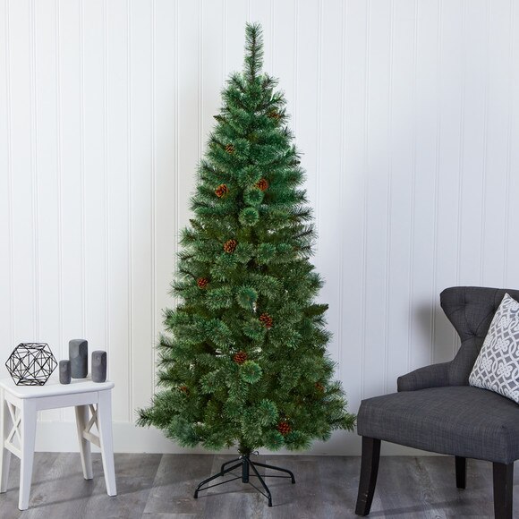 6 White Mountain Pine Artificial Christmas Tree with 477 Bendable Branches - SKU #T4509 - 5