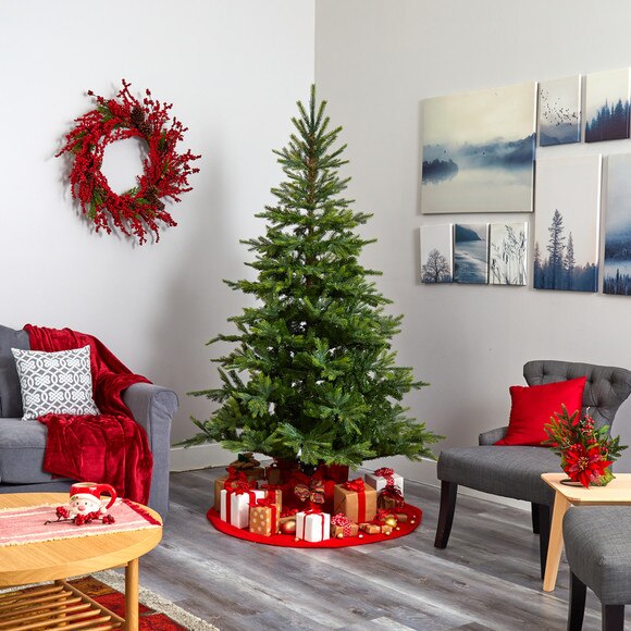 7 North Carolina Spruce Artificial Christmas Tree with 931 Bendable Branches - SKU #T4516 - 4