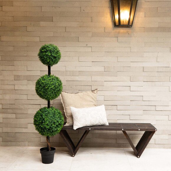5 Artificial Triple Ball Boxwood Topiary Tree Indoor/Outdoor - SKU #T4559 - 4