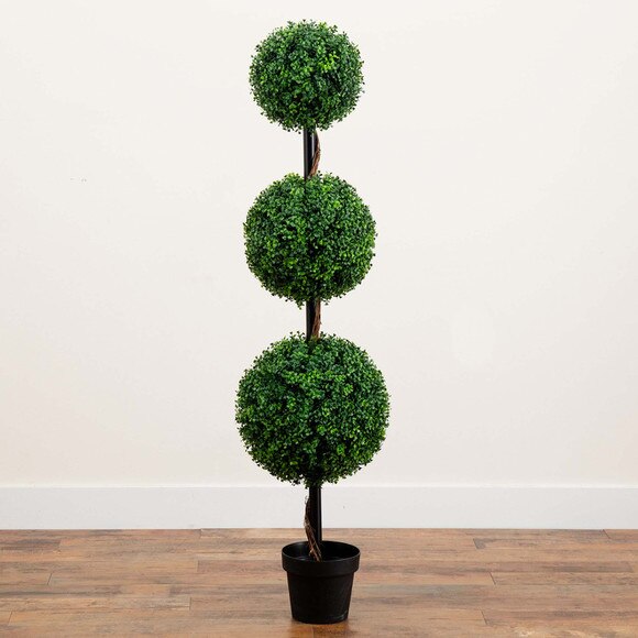 5 Artificial Triple Ball Boxwood Topiary Tree Indoor/Outdoor - SKU #T4559 - 6